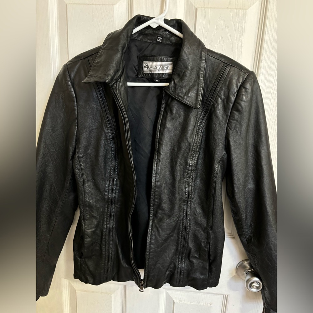Jones Wear Black Leather Jacket